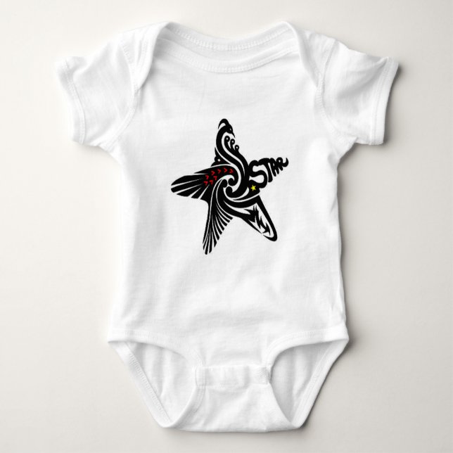 Body Para Bebê Estrela da cisne (Frente)