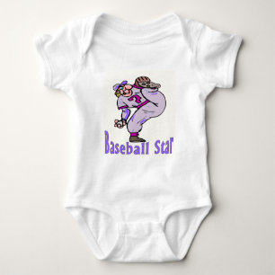 Body Para Bebê Estrela de Baseball