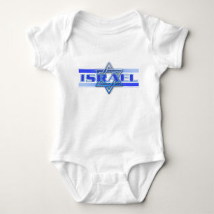 Body Para Bebê Estrela de Davi Judaica Israel Azul e Branco