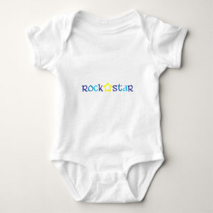 Body Para Bebê Estrela de Rock