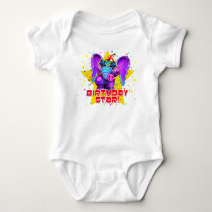 Body Para Bebê Estrela do aniversário de "GiggleBellies"!
