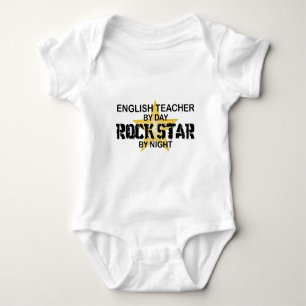 Body Para Bebê Estrela do rock do professor de inglês