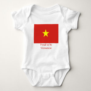 Body Para Bebê Estrela vietnamita com bandeira do Vietname