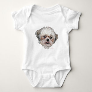 Body Para Bebê Estudo da Cabeça de Shih Tzu Resgatado