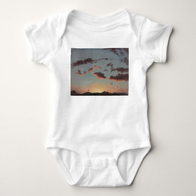 Body Para Bebê Estudo de Nuvens (Nuvens no Céu) (por Knud Baade) (Frente)