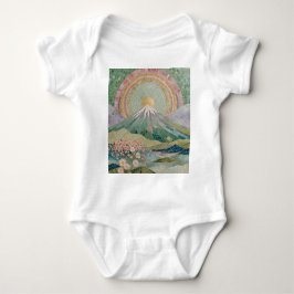 Body Para Bebê Ethereal Bloom: Pastel Mosaic Volcano in Spring