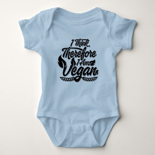 Body Para Bebê Eu Acho, Por Isso Sou Vegan (Frente)