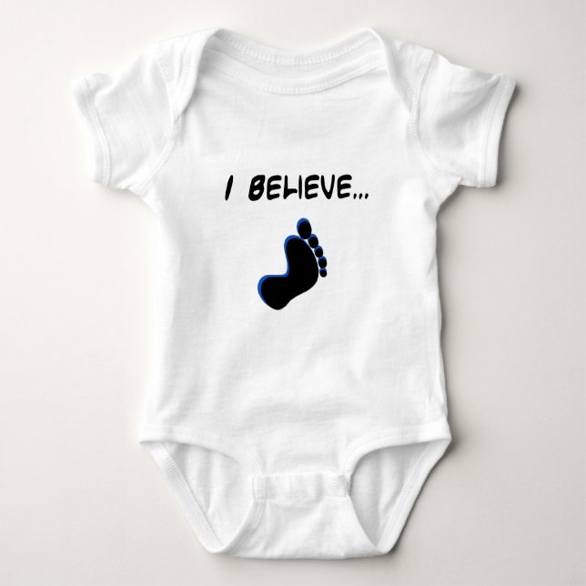 Body Para Bebê Eu acredito em Bigfoot (Frente)