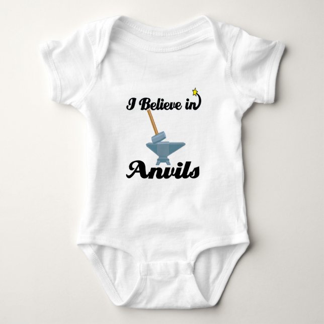 Body Para Bebê eu acredito em bigornas (Frente)