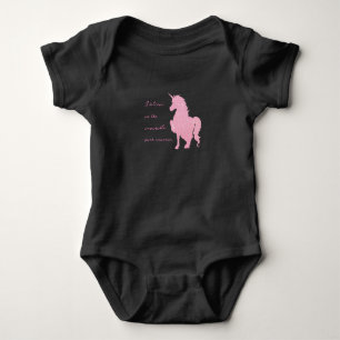 Body Para Bebê Eu acredito no unicórnio rosa invisível.