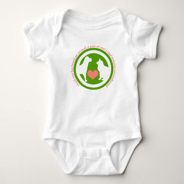 Body Para Bebê Eu adoro animais de estimação (Frente)
