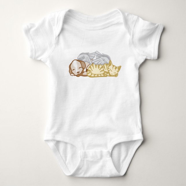 Body Para Bebê Eu adoro animais de estimação (Frente)