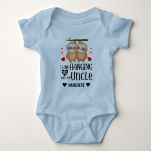Body Para Bebê Eu adoro ficar com meu tio