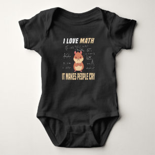 Body Para Bebê Eu Adoro Matemática Hamster Rodada Matemática Geni
