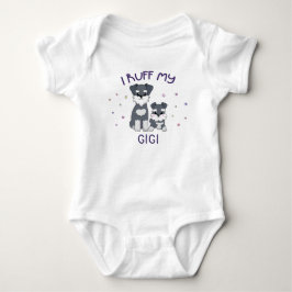 Body Para Bebê Eu Adoro Minha Gigi - Cachorrinhos Fofos