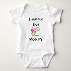 Body Para Bebê Eu Adoro Motocross da Mamãe Bodysuit para Bebê
