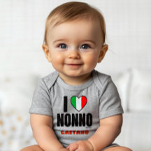 EU ADORO NENHUM Bebê Italiano Roupa