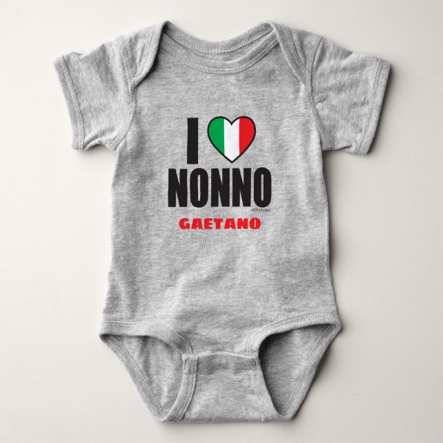 Body Para Bebê EU ADORO NENHUM Bebê Italiano Roupa (Frente)