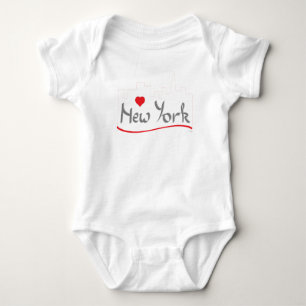 Body Para Bebê Eu adoro Nova Iorque, Nova Iorque