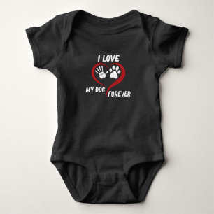 Body Para Bebê Eu adoro o meu cachorro T-Shirt