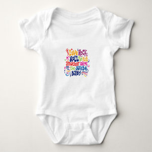 Body Para Bebê Eu adoro rock'n roll