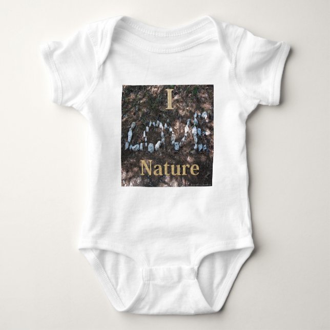 Body Para Bebê Eu adoro Roupa da Natureza e presentes (Frente)
