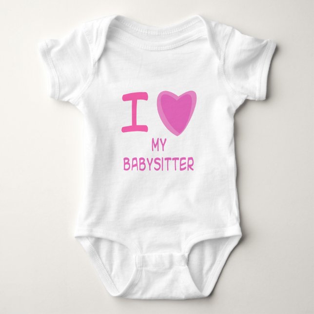 Body Para Bebê Eu amo a babá (Frente)