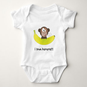 Body Para Bebê eu amo a banana!!!