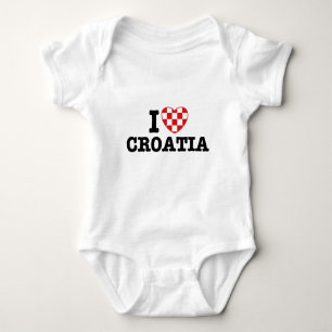 Body Para Bebê Eu amo a Croácia