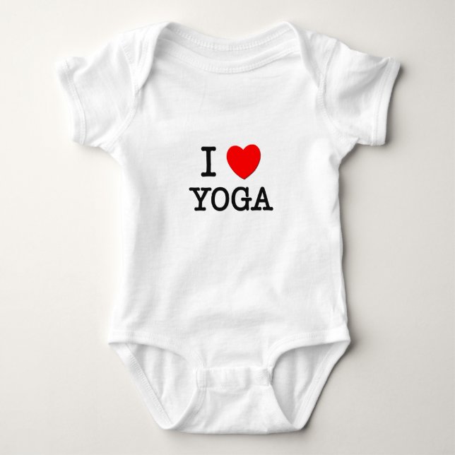 Body Para Bebê Eu amo a ioga (Frente)