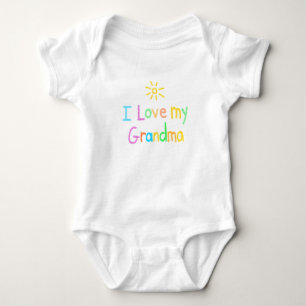 Body Para Bebê Eu Amo A Minha Vovó Criança De Roupa