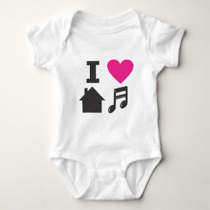Body Para Bebê Eu amo a música da casa