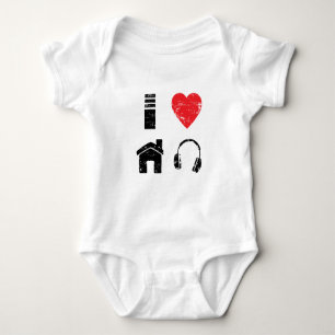 Body Para Bebê Eu amo a música da casa
