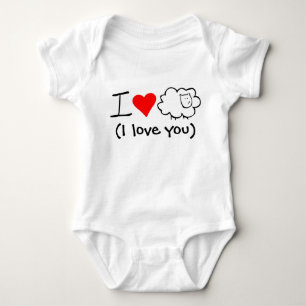 Body Para Bebê Eu amo a ovelha (você