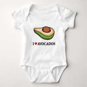 Body Para Bebê Eu amo abacates