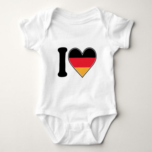 Body Para Bebê Eu amo Alemanha (Frente)