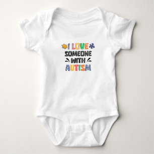 Body Para Bebê Eu Amo Alguém com Autismo