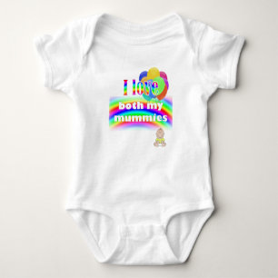 Body Para Bebê Eu amo ambas minhas mamãs: parentalidade lésbica