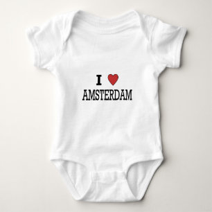 Body Para Bebê Eu amo Amsterdão