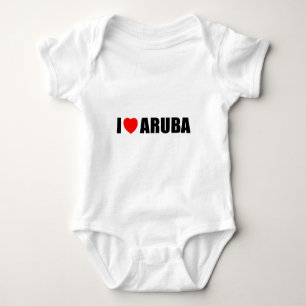 Body Para Bebê Eu amo Aruba
