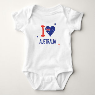 Body Para Bebê EU AMO AUSTRÁLIA Austrália dia o 26 de janeiro