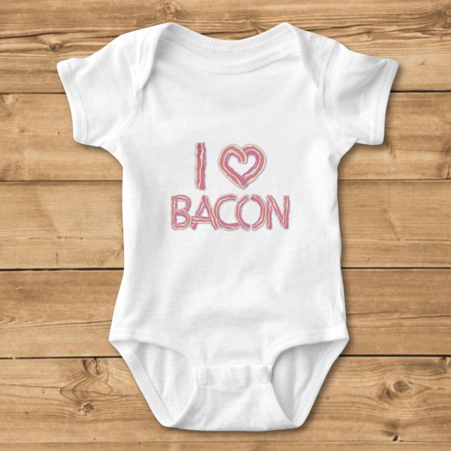 Body Para Bebê Eu Amo Bacon (Criador carregado)