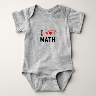 Body Para Bebê Eu Amo Branco Da Matemática