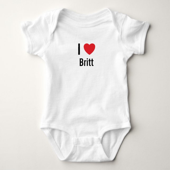Body Para Bebê Eu amo Britt (Frente)