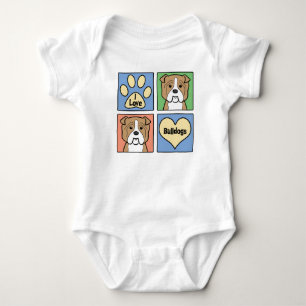 Body Para Bebê Eu amo buldogues
