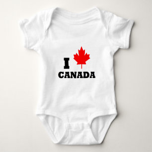 Body Para Bebê Eu amo Canadá