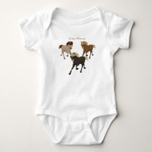 Body Para Bebê Eu Amo Cavalos