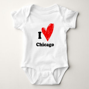 Body Para Bebê Eu amo Chicago