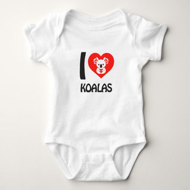 Body Para Bebê Eu amo coalas (Frente)