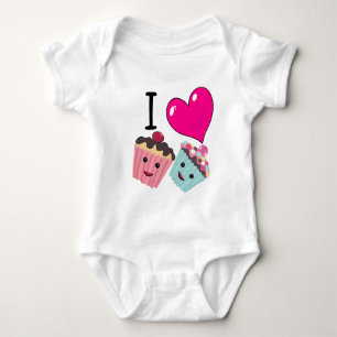 Body Para Bebê Eu Amo Cupcakes- Eu Amo CupCakes